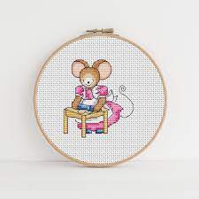 Free counted cross stitch patterns are easy to save and print out for use in creating lovely home decorations and gifts. Furry Tales Baking Mouse Cross Stitch Pattern Lucie Heaton Cross Stitch Designs
