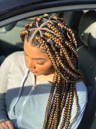 40 Beautiful Jumbo Box Braids Ideas For 2021 Thrivenaija Box Braids Hairstyles For Black Women Box Braids Styling Box Braids Hairstyles