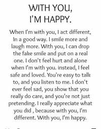 With You I M Happy Inspirational Quotes About Love Love Quotes For Her Soulmate Love Quotes