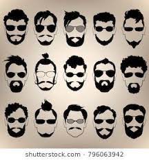 Set Of Silhouettes Of Men S Faces With Different Hairstyles And Glasses Vector Illustration Long Hair Styles Men Mens Modern Hairstyles Mens Haircuts Short