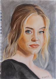 Marina Mottier dessin au crayon + peinture acrylique