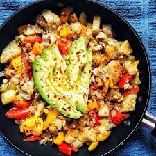 Potato And Pepper Breakfast Scramble With Avocado Kale Me Maybe Daniel Fast Recipes Healthy Recipes Daniel Fast Breakfast