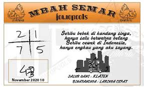 Syair Hk Mbah Semar 10 November 2020 Keluaran Togel