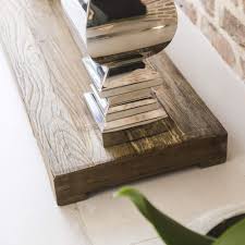 Reclaimed elm wood console table. Aspen Reclaimed Elm Console Table With Stainless Steel Pillars Grosvenor Furniture