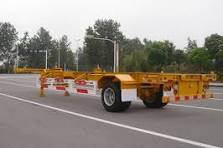 40ft Skeleton Semi Trailer with 1 Axle And Gooseneck for Light ISO  Container, Skeleton Truck Trailer