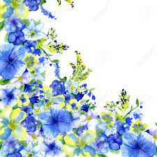 We decided to put together a list of our 30 favorite yellow flowers organized alphabetically. Watercolor Dark Blue And Yellow Flowers On A White Background Stock Photo Picture And Royalty Free Image Image 18577774