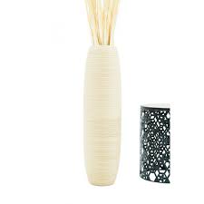 Wir helfen dir bei der gezielten suche nach tollen wunschmöbeln für dein zuhause. Leewadee Tall Big Floor Standing Vase For Home Decor 36 Inches Mango Wood Cream