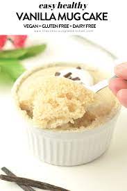 This vanilla mug cake recipe is delicious and easy to make. 90 Seconds Vanilla Mug Cake Egg Free Dairy Free Mug Cake Healthy Protein Mug Cakes Vegan Mug Cakes