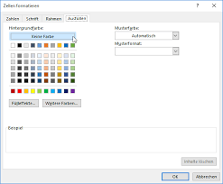 Hintergrundfarbe Excel Nervt