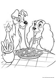 Lady And The Tramp Spaghetti Coloring Pages Free Printable Coloring Pages For Kids Cartoon Coloring Pages Disney Coloring Pages Valentine Coloring