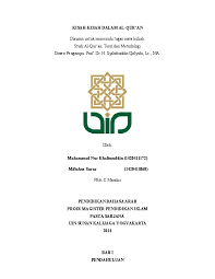 Surat ini berisi berbagai macam kisah yang penuh hikmah. Doc Kisah Dalam Al Qur An Makalah Mata Kuliah Studi Al Qur An Muhammad Nur Khalimuddin Academia Edu