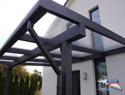 Ein Alu Terrassendach Der Marke Rexoclassic 4m X 3m In Anthrazit Mit Transparenten Plexiglas Resist 16 64 Stegpl Stegplatten Uberdachung Terrasse Terrassendach