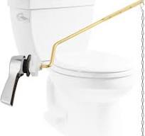 Hibbent Universal Metal Side Mount Toilet Handle Replacement Kit, Brass  Toilet Flush Tank Lever with Stainless Steel Flapper Chains for Most  Toilets, ...