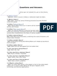 English lesson on house and home. Basic Textile Questions And Answers Docx Question And Answer Pdf Answers