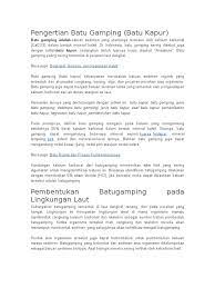 Karbondioksida merupakan salah satu parameter kimia yang sangat menentukan dalam kegiatan budidaya ikan. Pengertian Batu Gamping