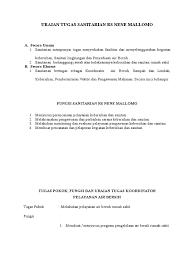 Memberi masukan pada kepala puskesmas dalam penyusunan kebijakan keselamatan 2. Tupoksi Sanitarian