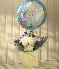 See more ideas about balloon flowers, balloons, balloon art. New Baby Boy Handtied Aquapack Balloon Artistic Florist Gravesend Kent