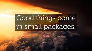 Maybe you would like to learn more about one of these? Aesop Quote Good Things Come In Small Packages