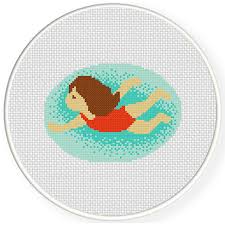 Summer cross stitch pattern pdf instant download lady cross stitch history cross stitch garden cross stitch rose cross stitch art xstitch beautiful rose counted cross stitch pattern. Summer Swimming Cross Stitch Pattern Daily Cross Stitch