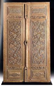 Collections Aga Khan Collection Aga Khan Museum Doors With Geometric And Floral Motives Iran Wood And Lacquer T Antika Kapilar Desenler Ahsap Isleme