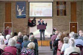 Large group comes out to honour well-known Mildenhall figure Eric Peel