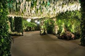 Planet Avatar Enchanted Garden Dinner Greenery Forest Fairytale Blues Hanging Plants Ceilin Enchanted Forest Decorations Event Entrance Wedding Ceiling