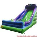 Green color inflatable slide new design giant inflatables juegos ...