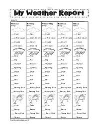 Weather And Temperature Worksheets