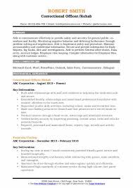 correctional officer resume samples