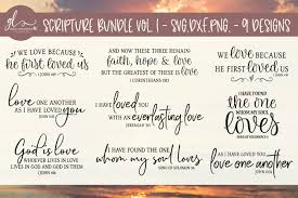 1 svg file 1 dxf file 1 png file 1 eps file 1 ai file. Scripture Bundle Vol 1 Svg Cut Files 9 Designs 183858 Cut Files Design Bundles