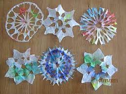 These Are So Easy To Make And The Kiddos Had A Blast Coffee Filters Snowflakes Diy Coffee Filter Snowflakes Snowflake Cutouts