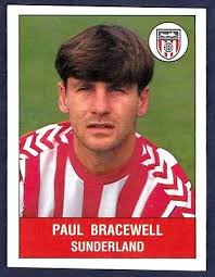 PANINI FOOTBALL 91-#311-SUNDERLAND & ENGLAND-EVERTON-STOKE CITY-PAUL  BRACEWELL