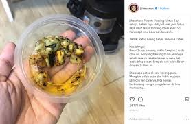 Jika sebelum ini ada ibu yang kongsi tip guna gula dan bawang sebagai petua menghilangkan batuk anak, kali ini. Jihan Muse Kongsi Petua Tradisional Hilangkan Batuk Selsema Kahak Anak Guna Minyak Bawang Putih Mingguan Wanita