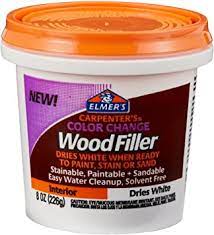 Use 400 grit wet/dry paper. Amazon Com Elmer S Carpenter S Color Change Wood Filler 8 Oz White E916 Office Products