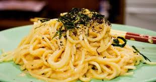 Karashi Mentaiko Supagetti Spaghetti With Mentaiko W Mayo Cream Sauce Seafood Recipes Pasta Dishes Spaghetti