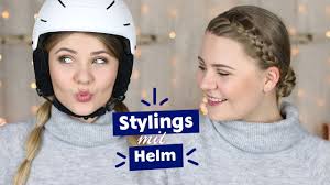 Skifahrfrisuren Stylings Mit Helm I Dominokati Youtube