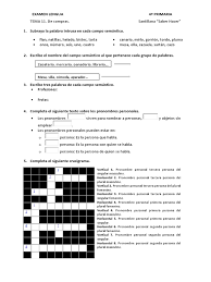 Un completo sistema de evaluación el proyecto saber hacer ofrece un amplio conjunto de recursos ¿qué es lo mejor que. Examen Lengua 4 Primaria Tema 11 Plural Pronombre