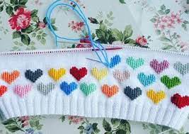 Orgude Kalp Etamin Isleme Nazarca Com Orgu Baby Knitting Patterns Orgu Desenleri