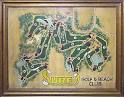 George Glazer Gallery - Antique Prints - Surf, Golf and Beach Club Map