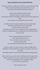 Phil Collins Take A Look At Me Now Great Song Lyrics Best Song Lyrics Song Lyrics And Chords