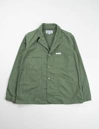 Engineered Garments X Tbb Olive Reversed Sateen Workers Jacket