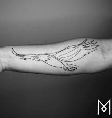 See more ideas about line drawing, art, drawings. Single Line Flying Eagle Tattoo Inkstylemag Mo Ganji Eagle Tattoo Tattoos For Guys