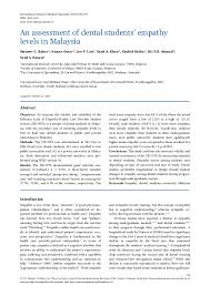 | meaning, pronunciation, translations and examples. Pdf An Assessment Of Dental Students Empathy Levels In Malaysia Muneer G Babar Academia Edu