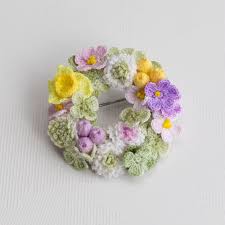 crochet clover brooch crochet flower brooch galentines day etsy crochet flowers crochet brooch crochet clover