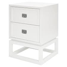 Special price aed 371.00 (save 25%) regular price aed 495.00. Vander Modern 2 Drawer White Lacquer Open Base Side Table Side End Table Standard 14 24 W Kathy Kuo Home