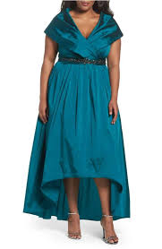 Emerald Green Shawl Collar Mob Gown With Hi Low Hemline Mother Of The Bride Plus Size Bride Clothes Plus Size Dresses
