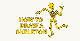 The elbows and collarbone limit its height, and the arms are wide. How To Draw A Skeleton Easy Drawing Guides