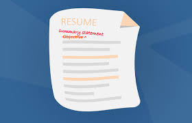 an objective and a summary statement