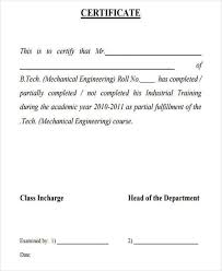 Free 19 Training Certificates In Pdf Ms Word