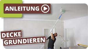 Trage den innenspachtel mit einer rostfreien glättkelle in einer dicke von 1 bis 3 mm flächig auf. Decke Grundieren Mit Planeo Hydro Powergrip Gel Youtube